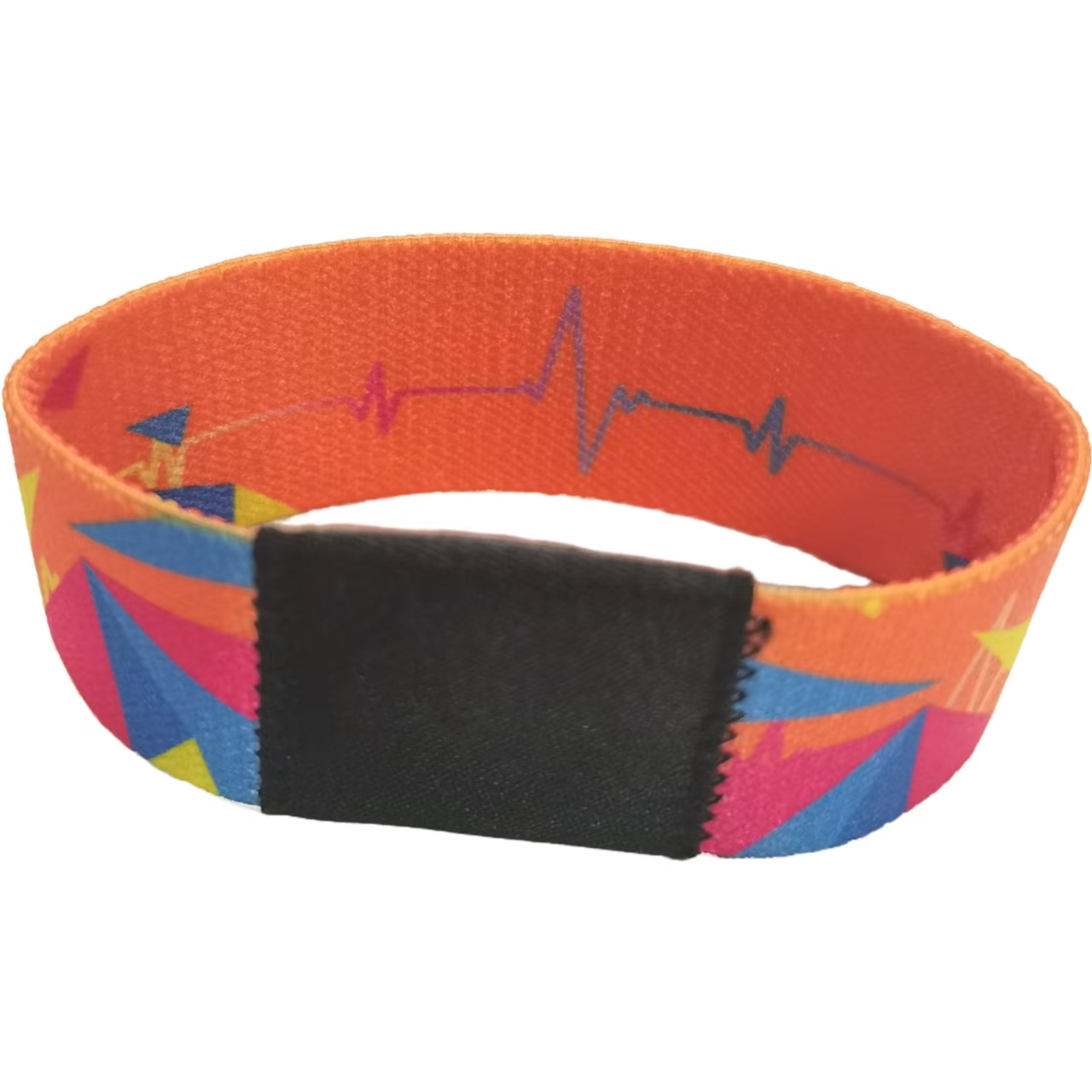 Reusable Fabric Soft Woven Stretch RFID Bracelet 13.56MHz NFC Wristband