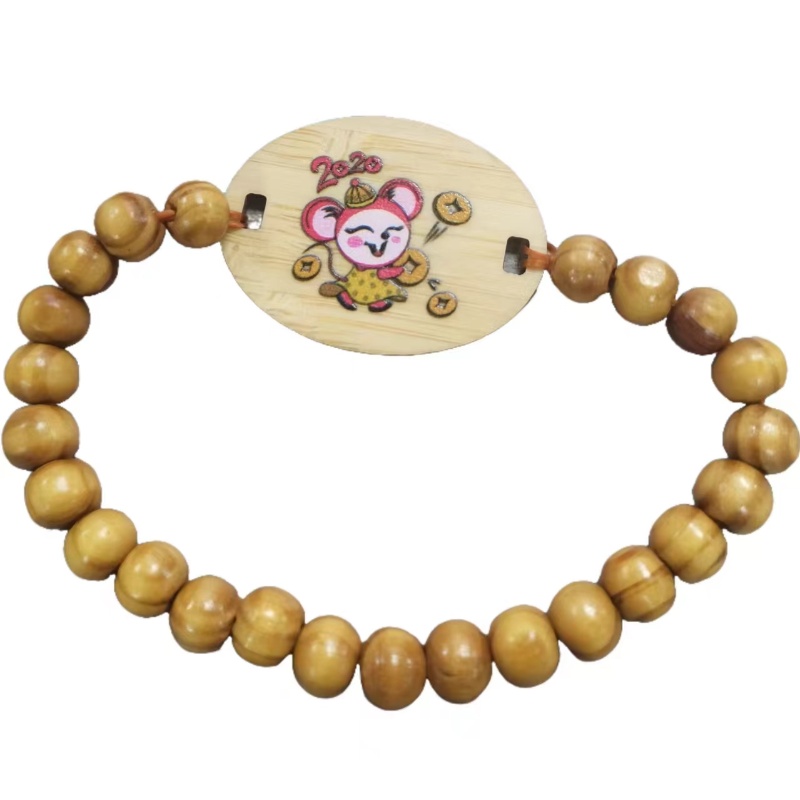 Customisierte RFID -Armbänder F08 EV1 1k Holzkarte Holzperlen NFC -Armband