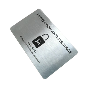 Personalized Silver Brushed Surface Logo Print RFID Card