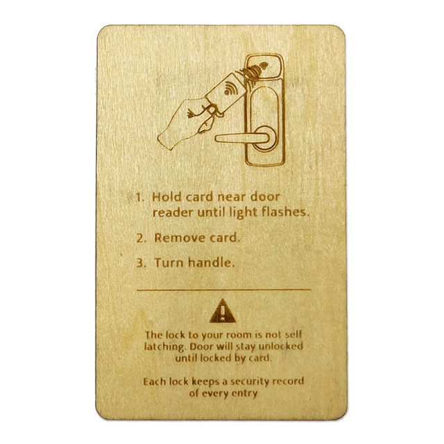 Printing NFC Wood Hotel Key Card RFID Card