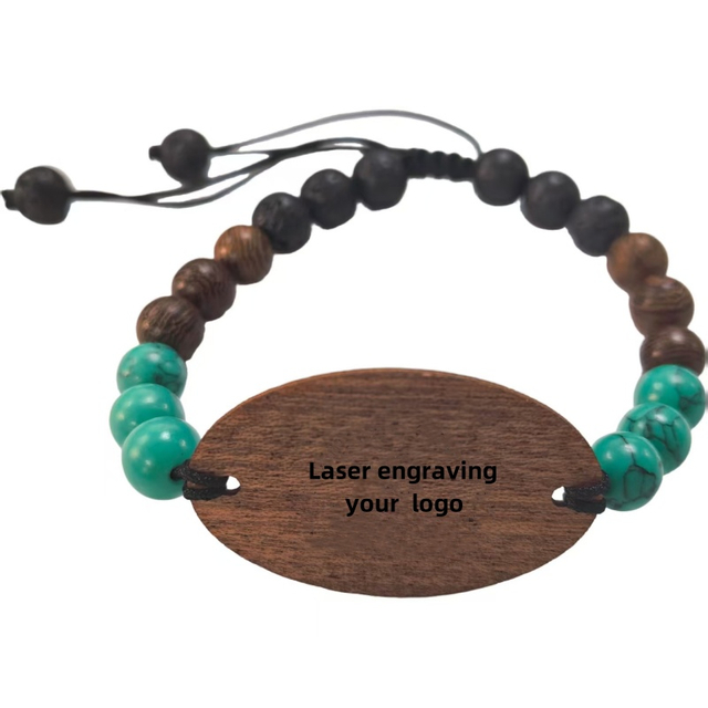13.56mhz RFID NFC Wooden Beaded Wristband Smart NFC Bracelets