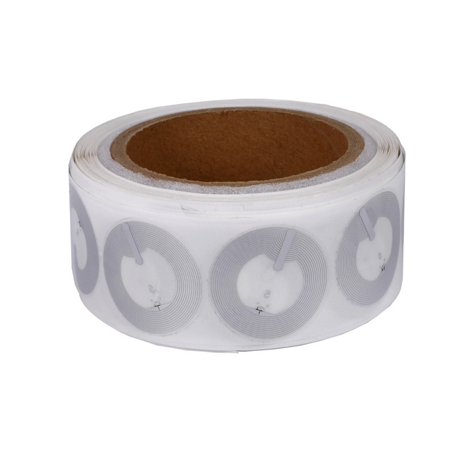 13,56 MHz Runde programmierbarer NFC Smart Sticker -Tag 25 -mm -Roll -Wet -Inlay -Tag