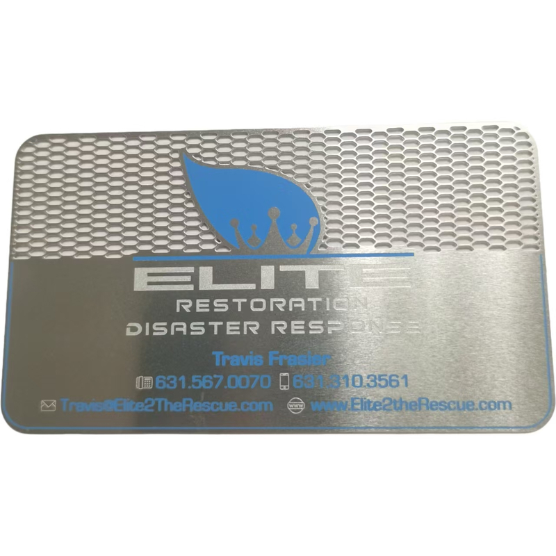 Custom Personalized Hollow Out Design Aluminum Metal Business Cards