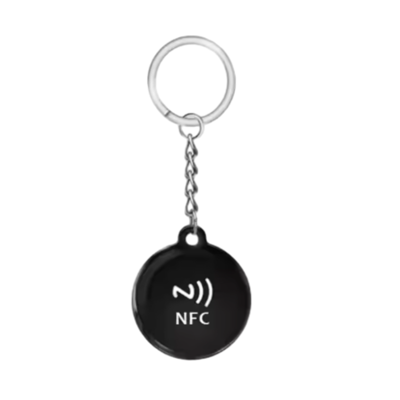 Waterproof 13.56mhz Custom Logo Hang Tags Epoxy Nfc Keychain Social Media Business Tag