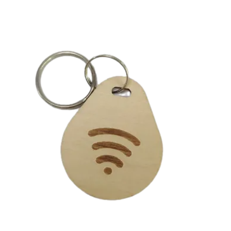 Custom Printed Classic 1K S50 RFID Wood Kefyob 13.56mhz RFID NFC Wooden Tag