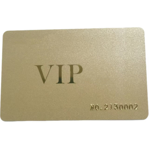 Glossy Gold Embossing PVC Magnetic Stripe Card Plastic Gift Membership Discount VIP Card