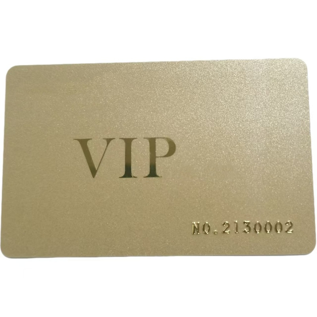 Glossy Gold Embossing PVC Magnetic Stripe Card Plastic Gift Membership Discount VIP Card